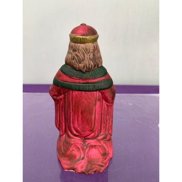 Nativity Manager Replacement Piece Wiseman Kneeling wiseman 5 Inch Maroon Robe a - Picture 4 of 12
